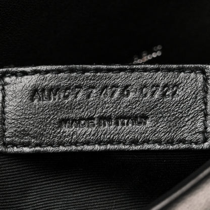 Saint Laurent Lambskin Quilted Small Loulou Puffer Monogram Chain Satchel Black 7 of 10