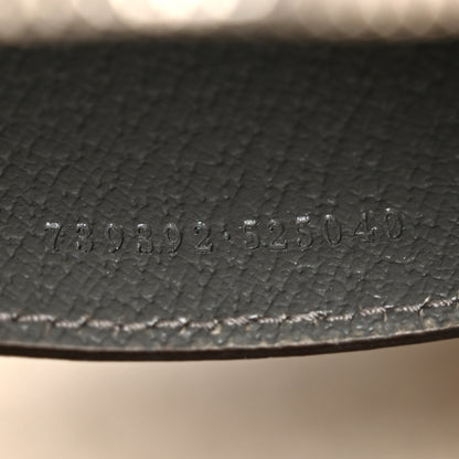 Gucci GG Supreme Monogram Textured Dollar Calfskin Small Ophidia Top Handle Shoulder Bag  Grey Black Graphite Grey 8 of 11