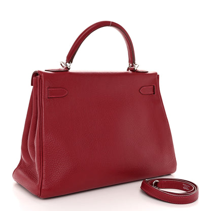 Hermes Togo Kelly Retourne 32 Rouge Vif 3 of 21
