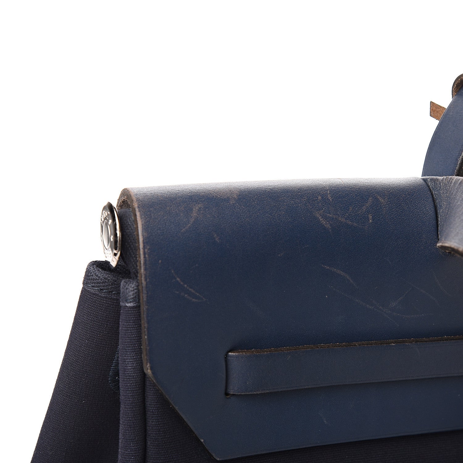 Hermes Toile Vache Calfskin Herbag 39 MM Bleu Indigo 10 of 12