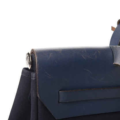 Hermes Toile Vache Calfskin Herbag 39 MM Bleu Indigo 10 of 12