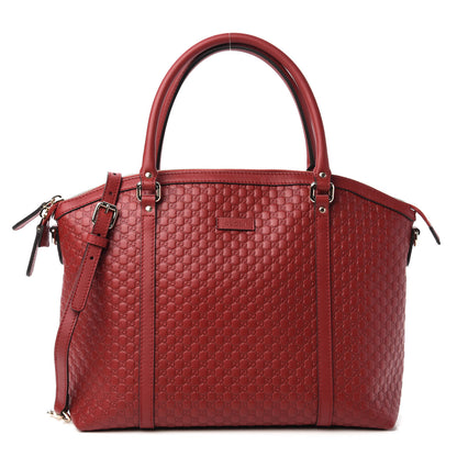 Gucci Soft Microguccissima Dome Satchel Red 1 of 10