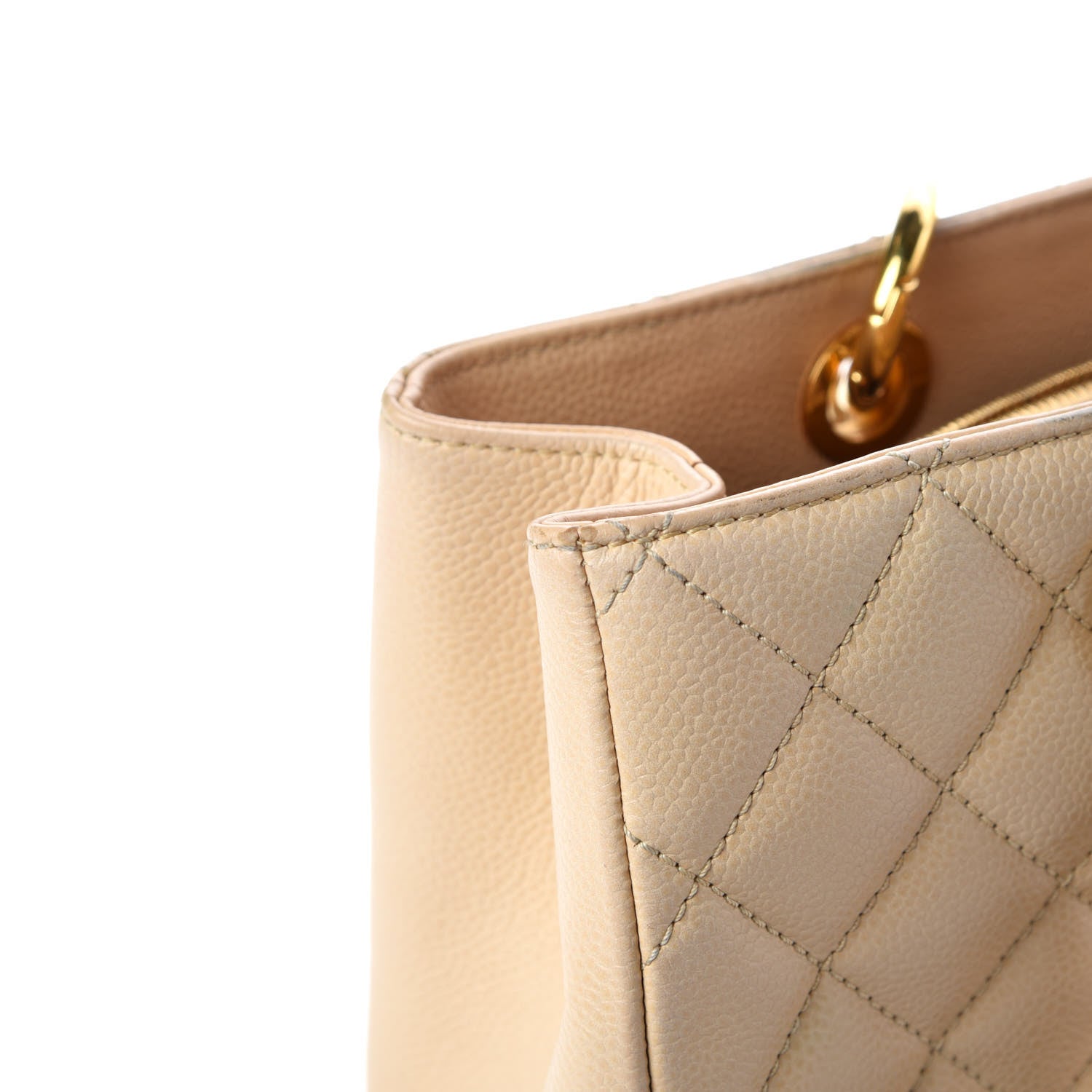 Chanel Caviar Quilted Grand Shopping Tote GST Beige Clair 18 of 27