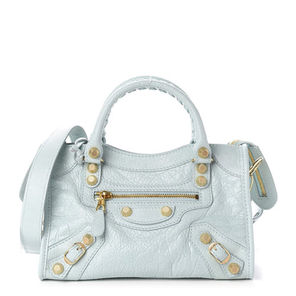 Balenciaga Agneau Giant 12 Gold Hardware Mini City Bleu Maldives 3 of 12