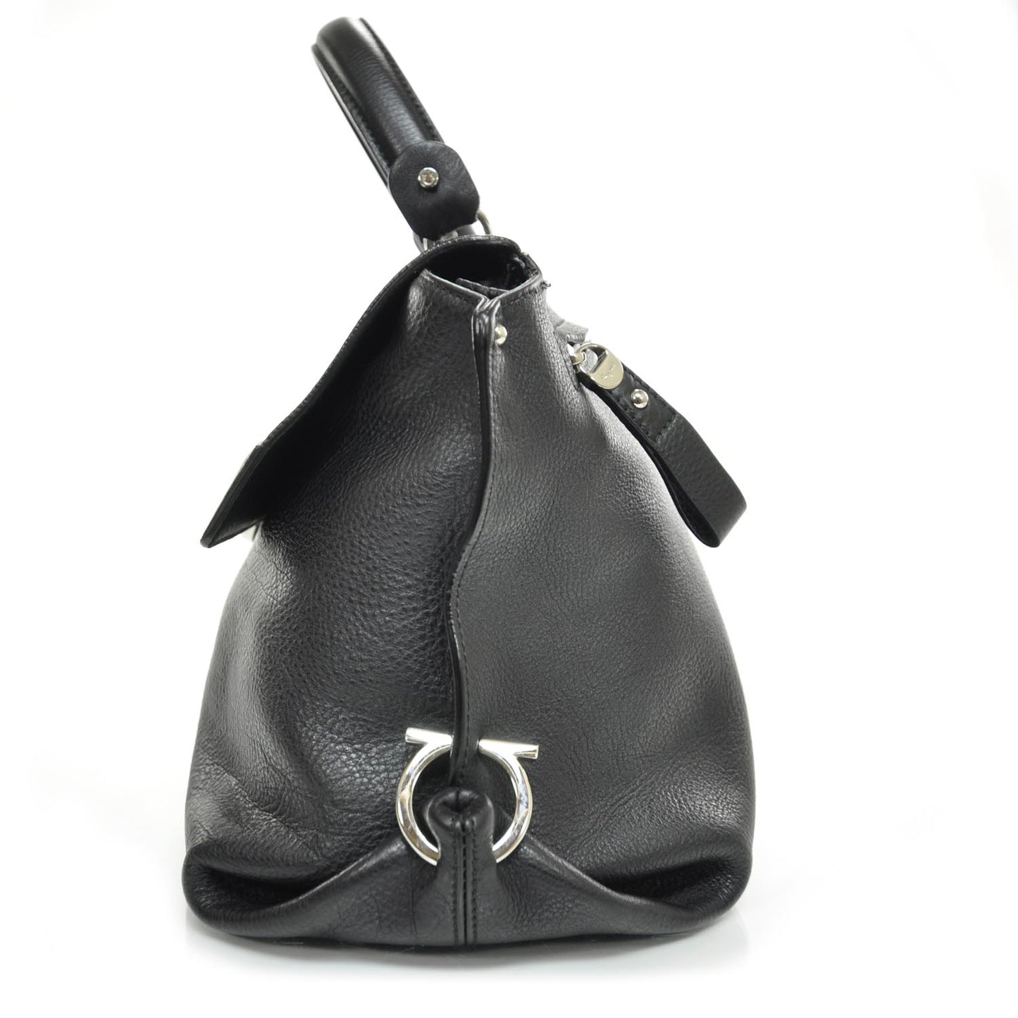 SALVATOREFERRAGAMOLeatherLargeSofiaBlack