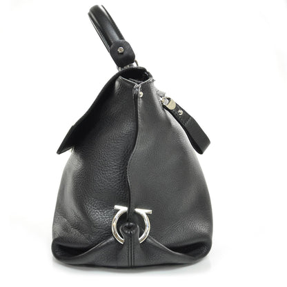FASHIONPHILE SALVATOREFERRAGAMOLeatherLargeSofiaBlack 4 of 7
