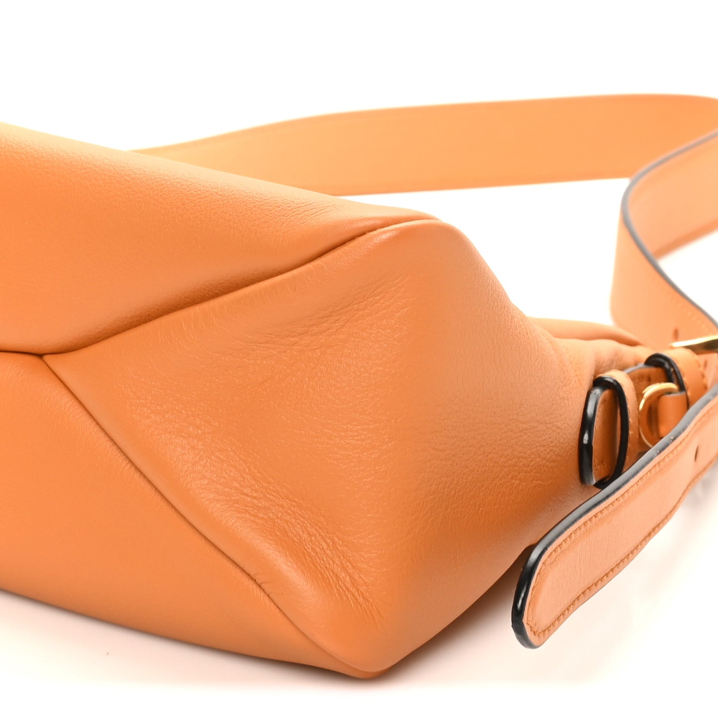 Soft Calfskin Medium Aimee Shoulder Bag Amber
