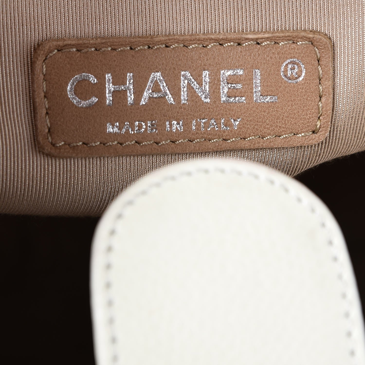 Chanel Caviar Quilted Petit Shopping Tote PST White 6 of 8
