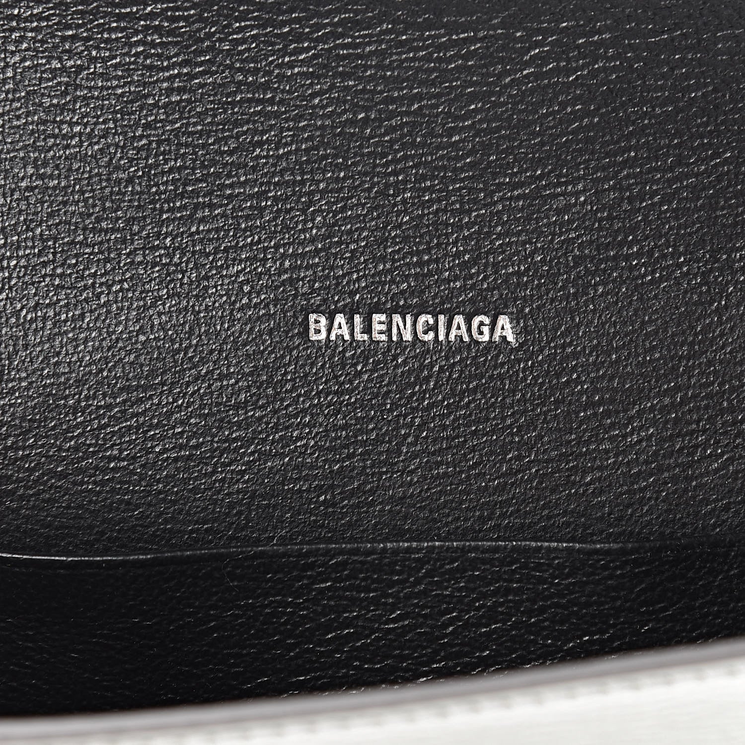 Balenciaga Metallic Grained Calfskin BB Phone Holder Wallet On Chain Silver 11 of 20