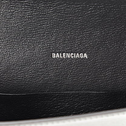Balenciaga Metallic Grained Calfskin BB Phone Holder Wallet On Chain Silver 11 of 20