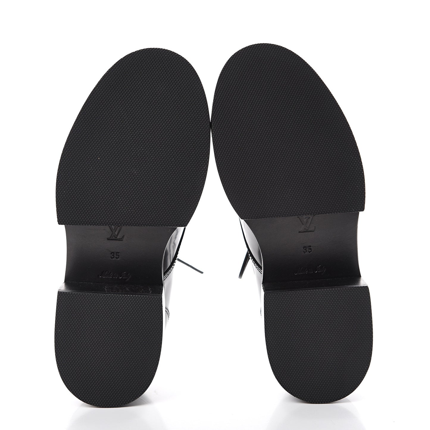 Patent Calfskin Blooms Flat Derby Platform Shoes 35 Black