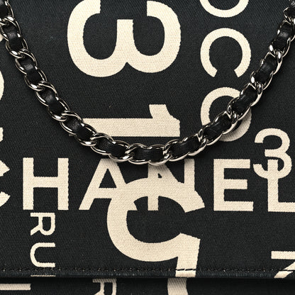 Chanel Denim Coco Wallet On Chain WOC Black 9 of 11