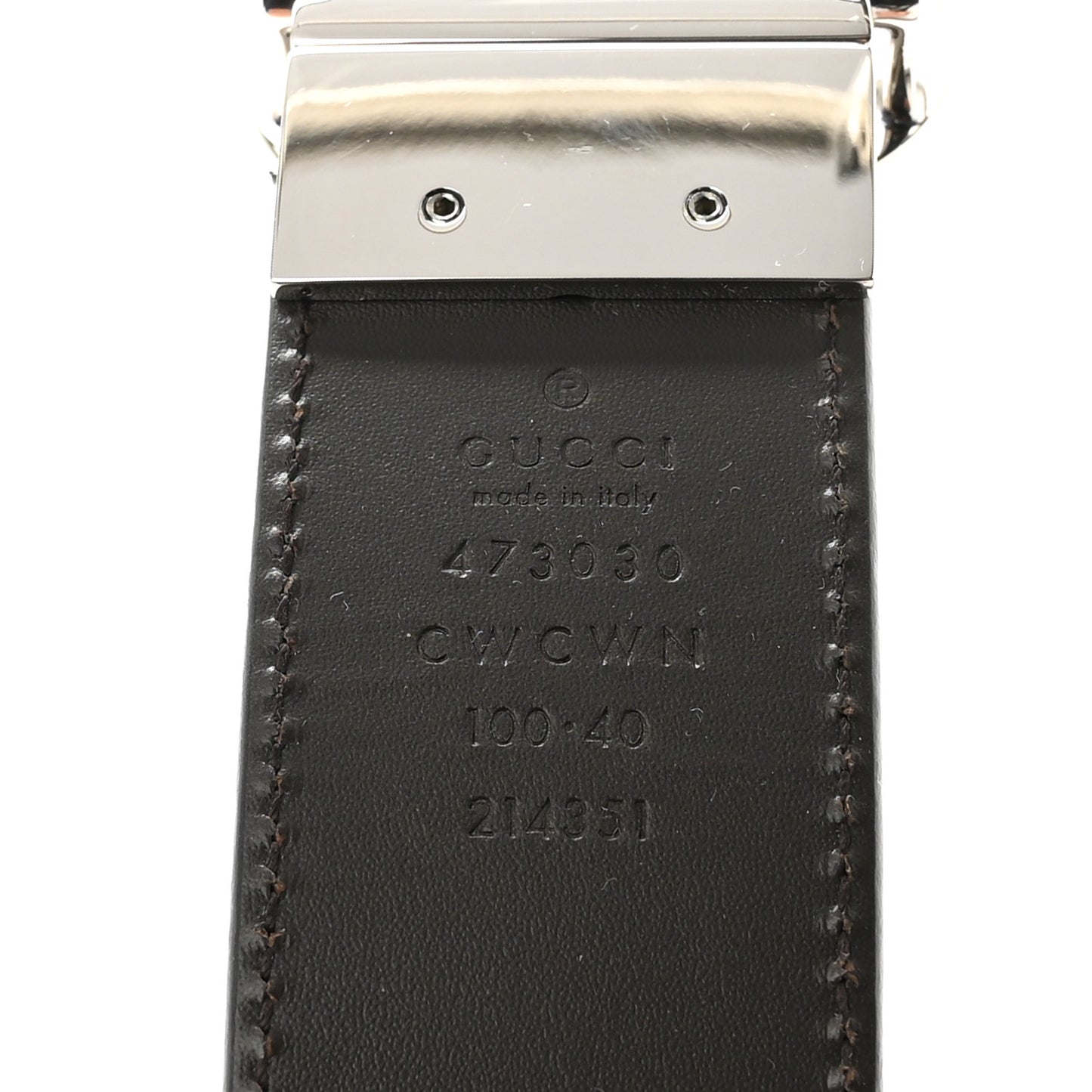 Guccissima Signature Interlocking G Reversible 37mm Belt 100 40 Black Cocoa