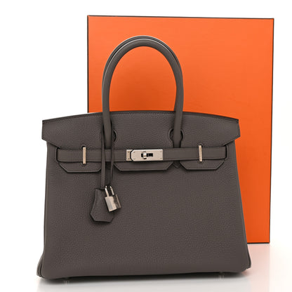 Hermes Togo Birkin 30 Etain 13 of 13