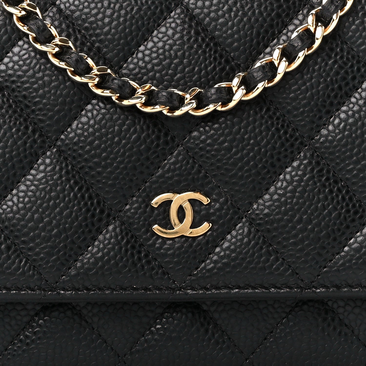 Chanel Caviar Quilted Wallet on Chain WOC Black 9 of 12