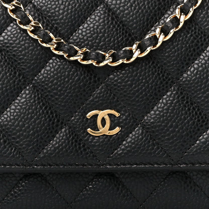 Chanel Caviar Quilted Wallet on Chain WOC Black 9 of 12
