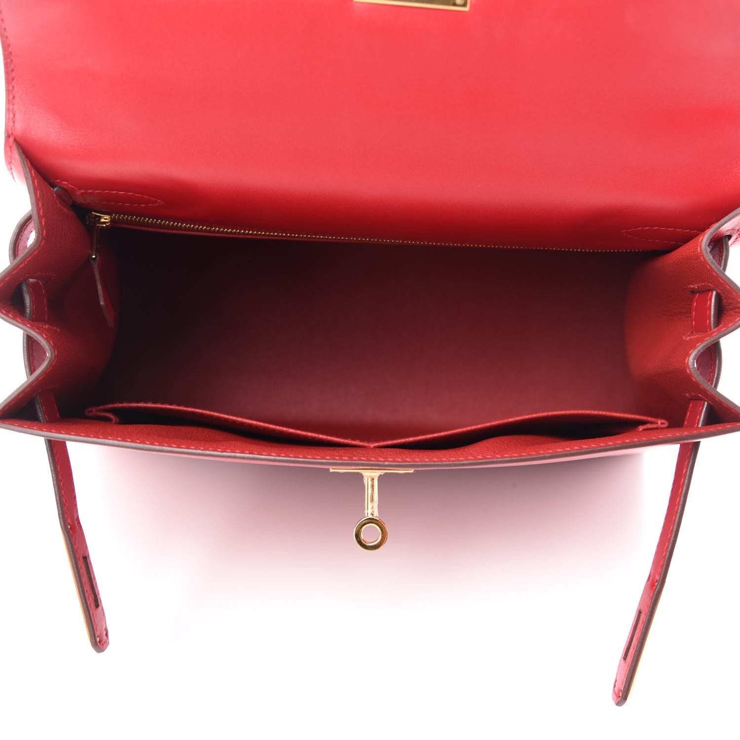 Hermes Tadelakt Kelly Sellier 28 Rouge Vif 5 of 14