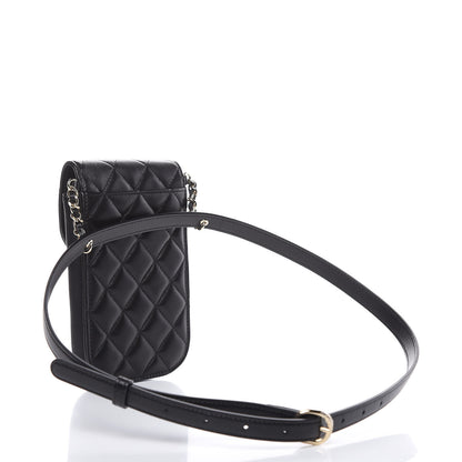 Chanel Lambskin Quilted Belt You Can Waist Bag Black 3 of 12