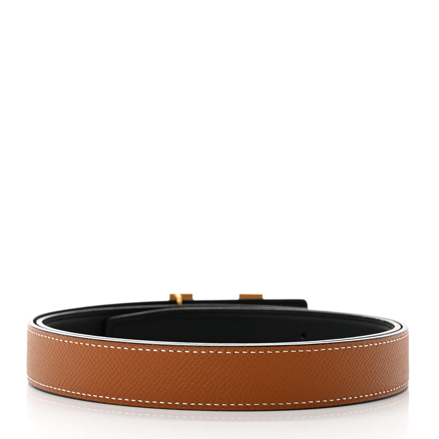 Hermes Epsom Swift 24mm Mini Constance H Belt 90 Gold Black 2 of 6