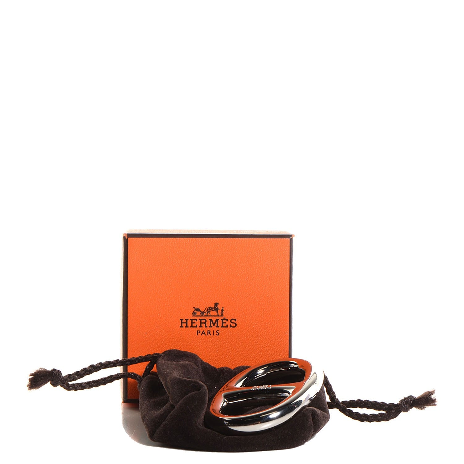 Hermes Palladium Chaine D'Ancre Scarf Ring 4 of 4