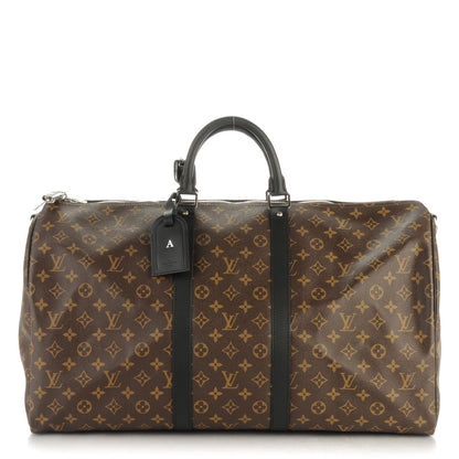 Louis Vuitton Monogram Macassar Keepall Bandouliere 55 1 of 8