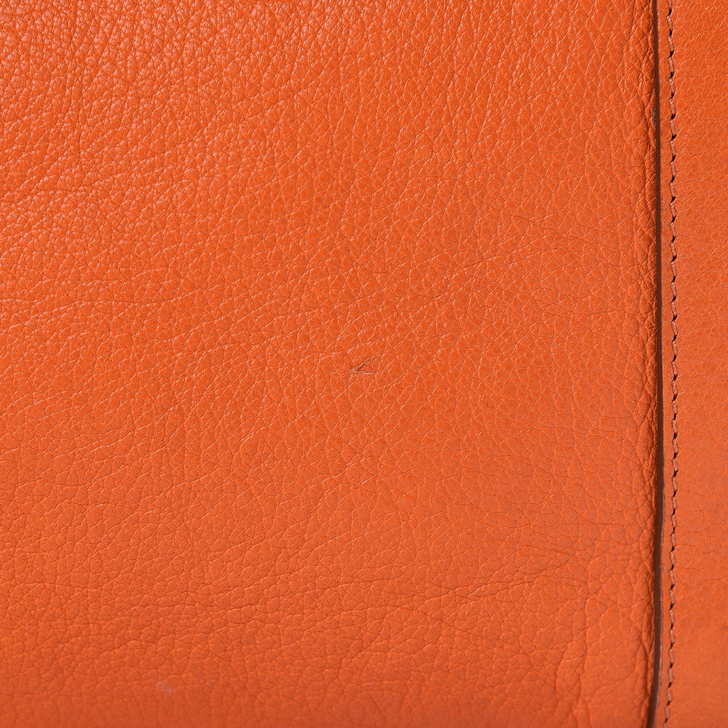 Grained Goatskin Antigona Zippered Tote Orange