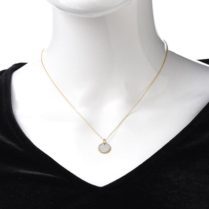 David Yurman 18K Yellow Gold Diamond Cable Collectibles Pave Charm Pendant Necklace 2 of 6
