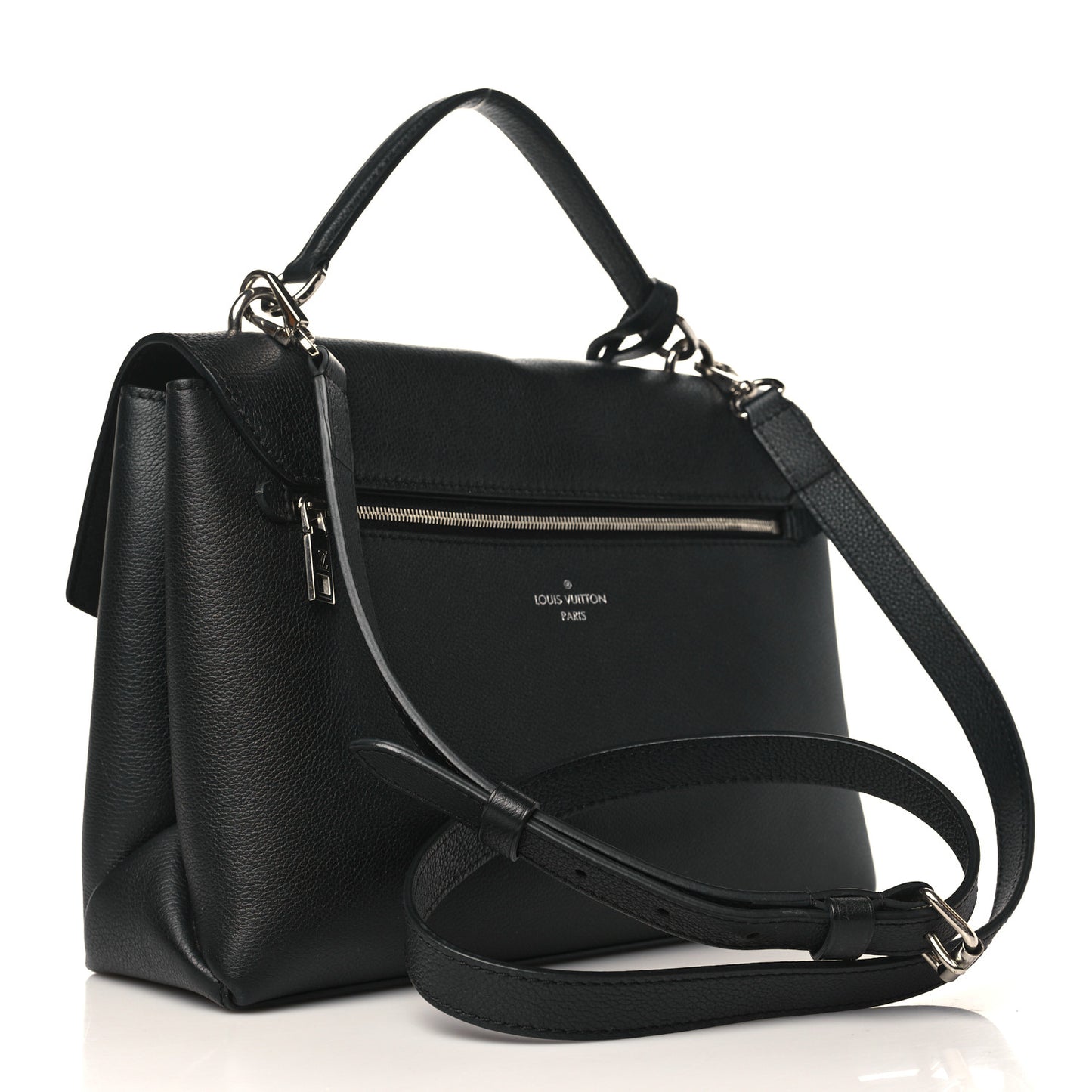 Soft Calfskin My Lockme Top Handle Black