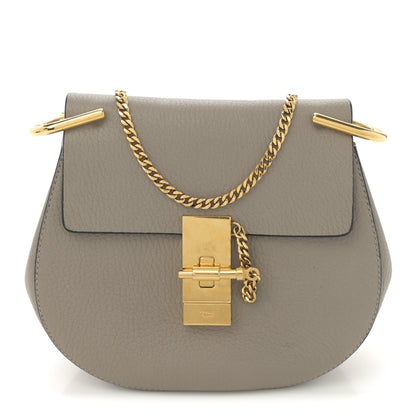 Chloe Grained Lambskin Mini Drew Shoulder Bag Motty Grey 1 of 10