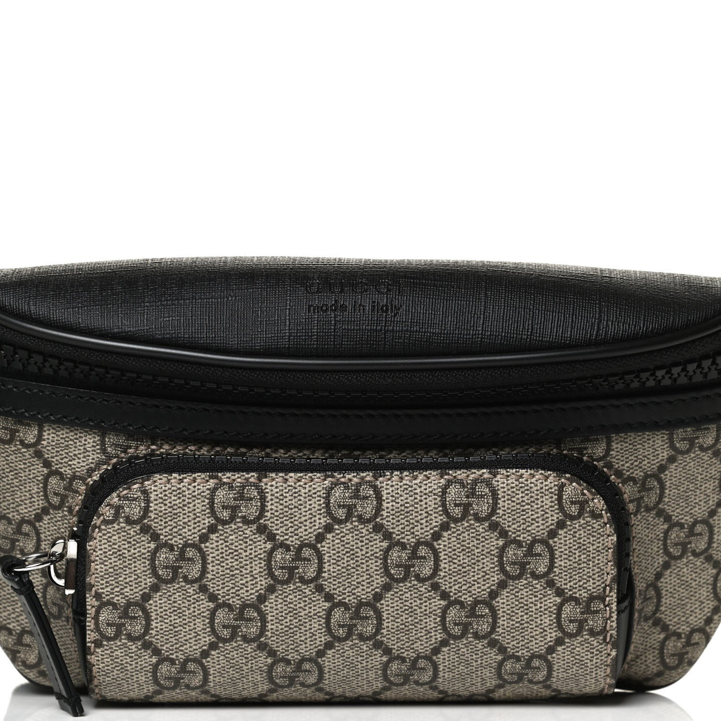 GG Supreme Monogram Belt Bag Black