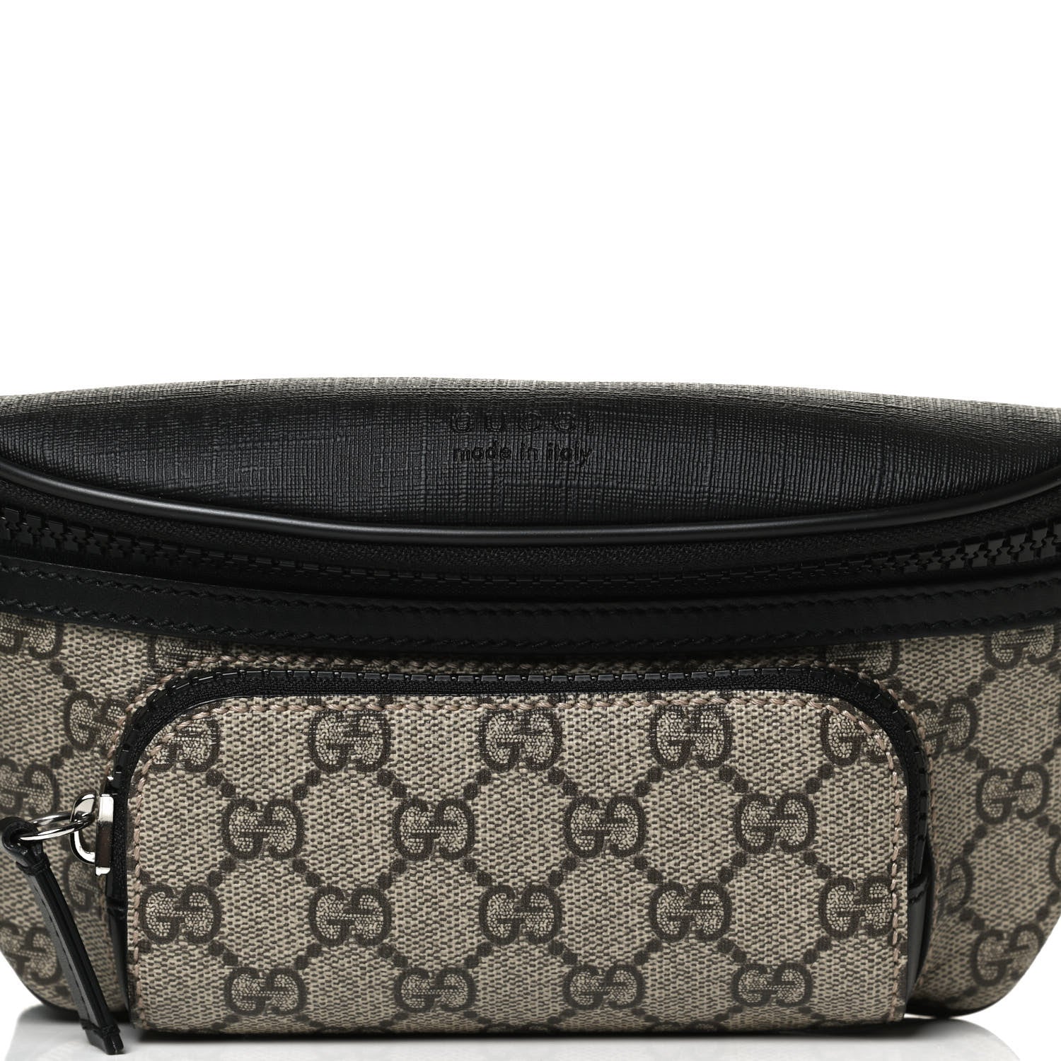 Gucci GG Supreme Monogram Belt Bag Black 8 of 12