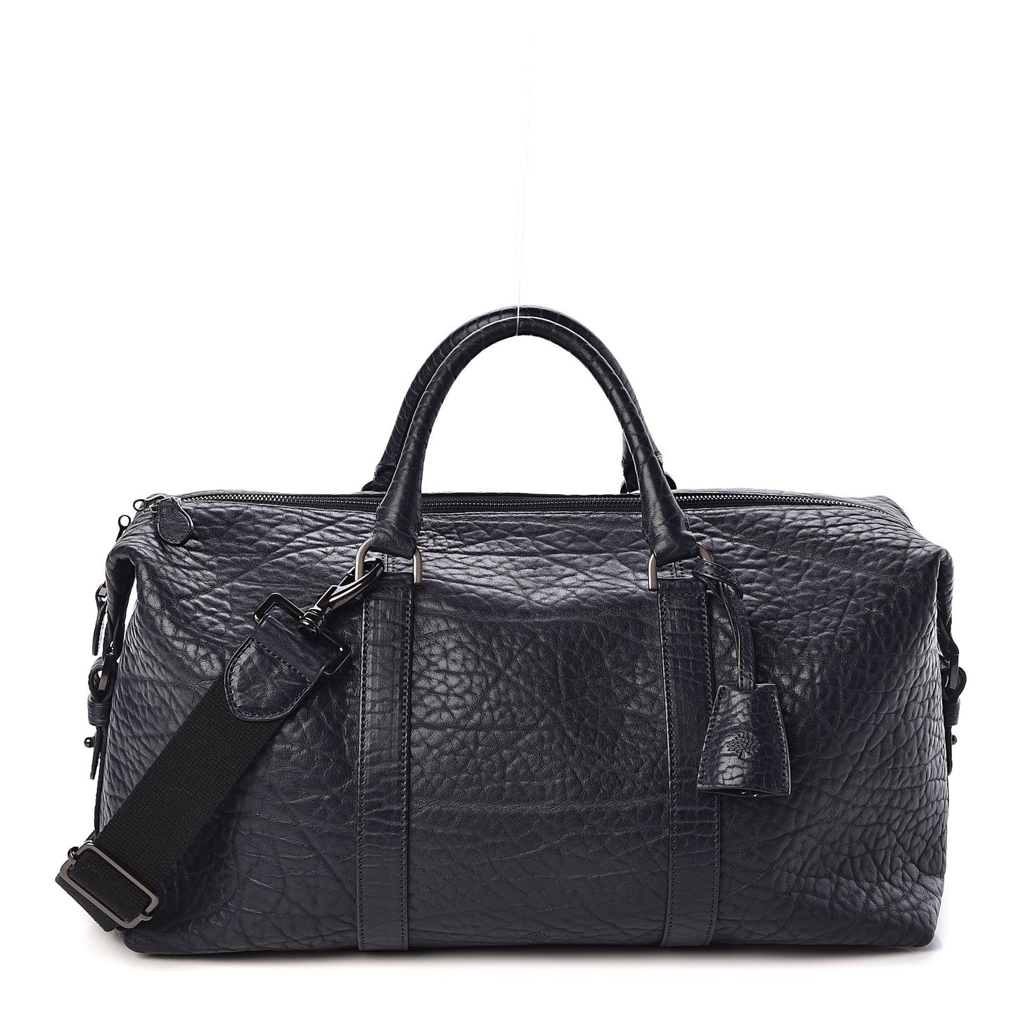 Shrunken Calfskin Small Clipper Midnight Blue