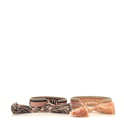 Christian Dior Woven Cotton J'Adior Friendship Bracelet Set Nude 3 of 4