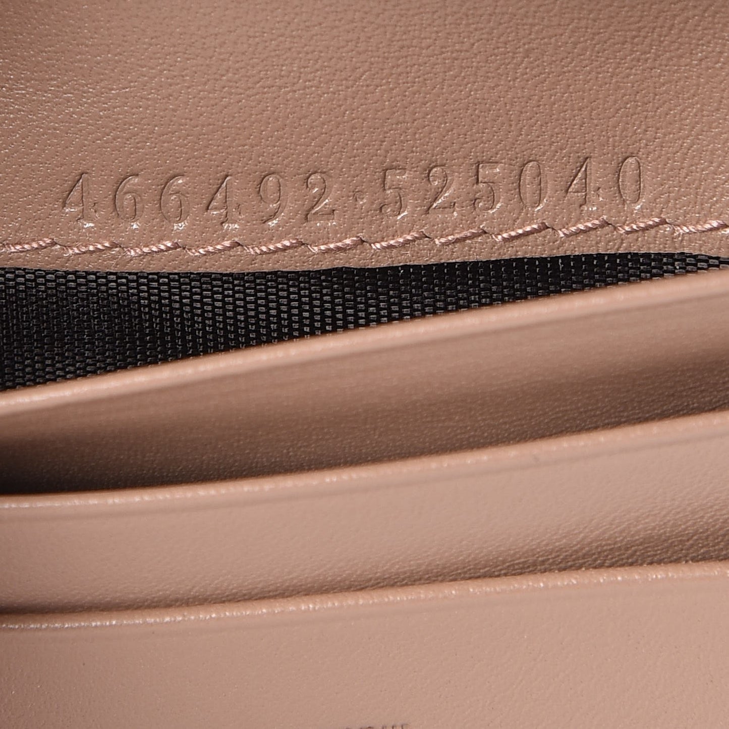 Calfskin Matelasse GG Marmont Card Case Nude