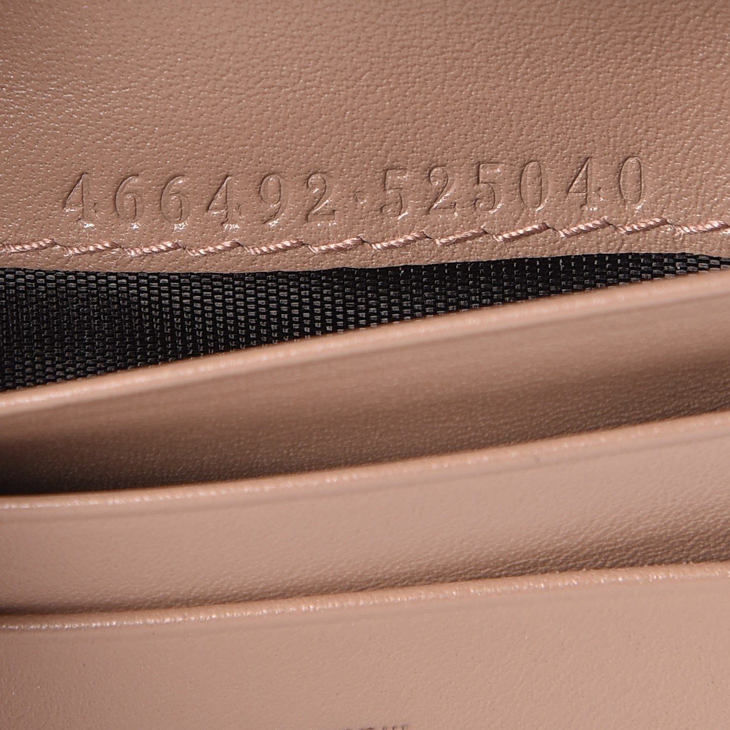 Gucci Calfskin Matelasse GG Marmont Card Case Nude 7 of 8