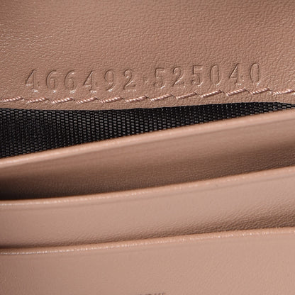 Gucci Calfskin Matelasse GG Marmont Card Case Nude 7 of 8