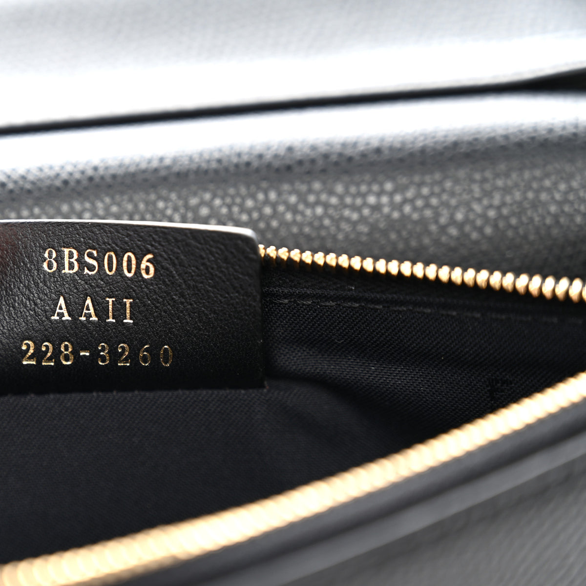 Fendi Vitello Cruise F is Fendi Bi-Color FF 1974 Embossed Medium Envelope Wallet On Chain Black Maya 7 of 10