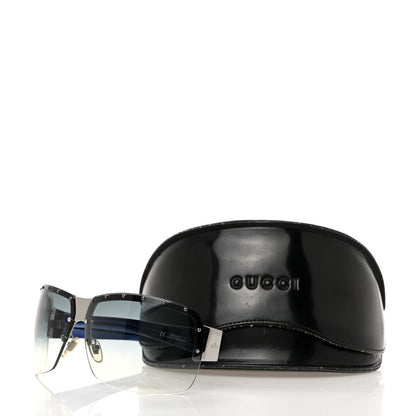 Gucci Studded Shield Sunglasses GG 1819/S Blue 10 of 10