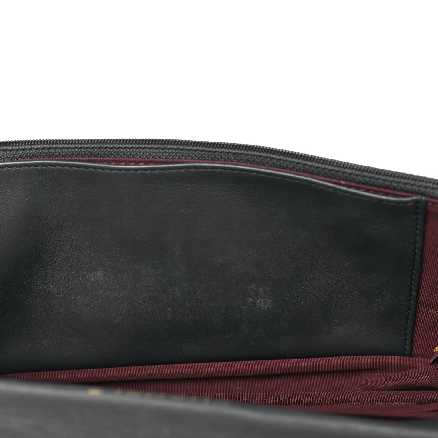 Patent Quilted Golden Class Wallet on Chain WOC Black