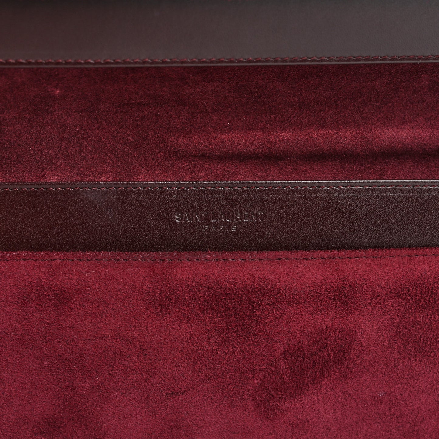 Smooth Calfskin Long Marquage Document Case Bordeaux