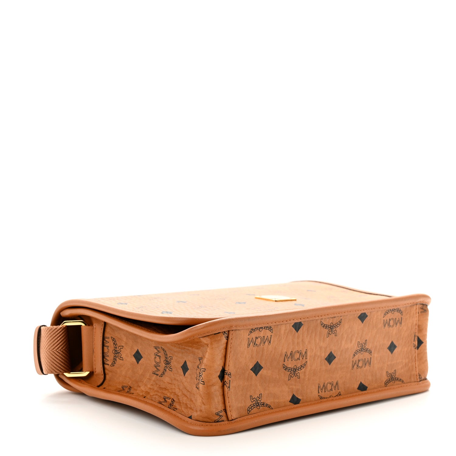 MCM Visetos Small Klassik Messenger Bag Cognac 4 of 9