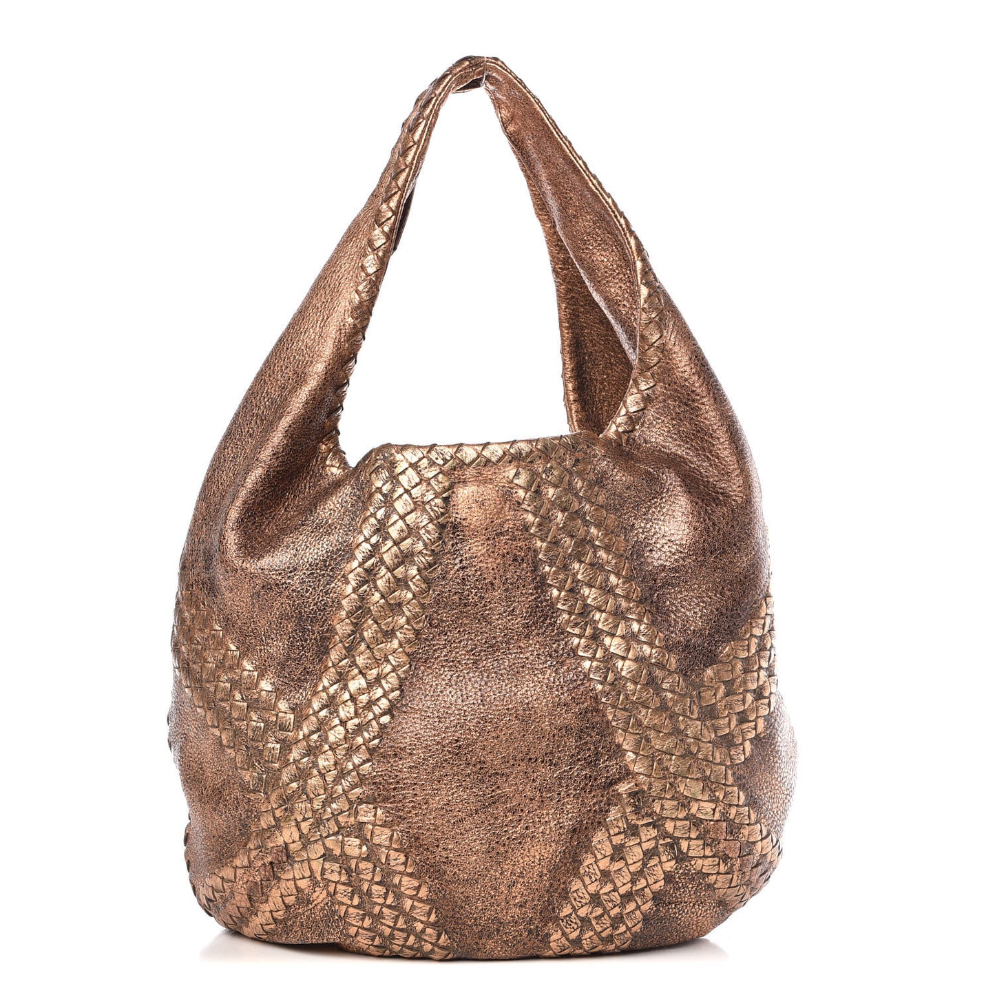 Cervo Deerskin Large Hobo Rame Ossidato