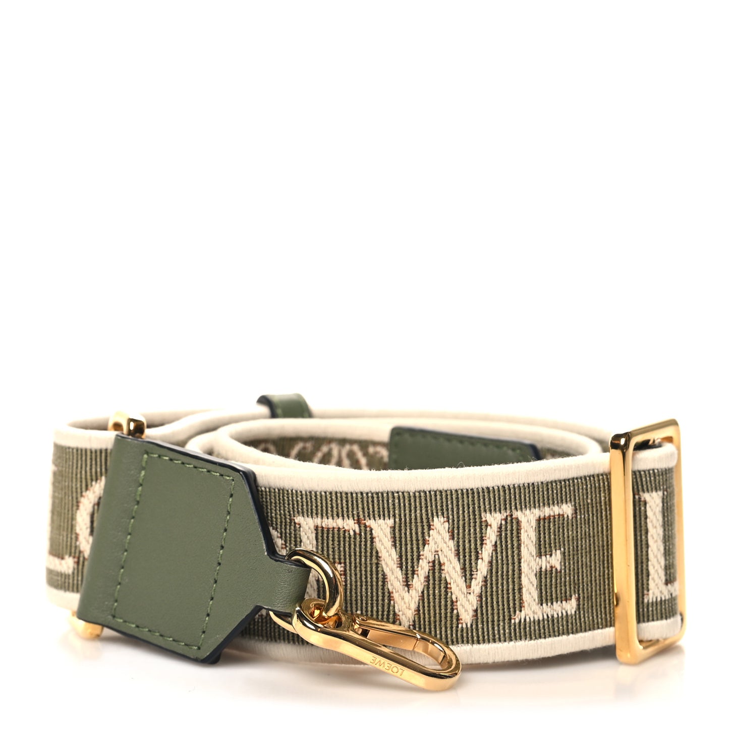 Calfskin Jacquard Anagram Strap Avocado Green