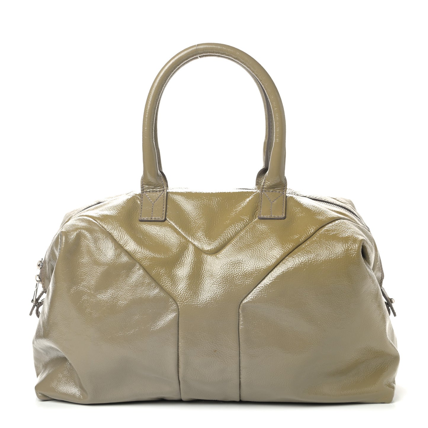 Textured Patent Medium Easy Sac Taupe