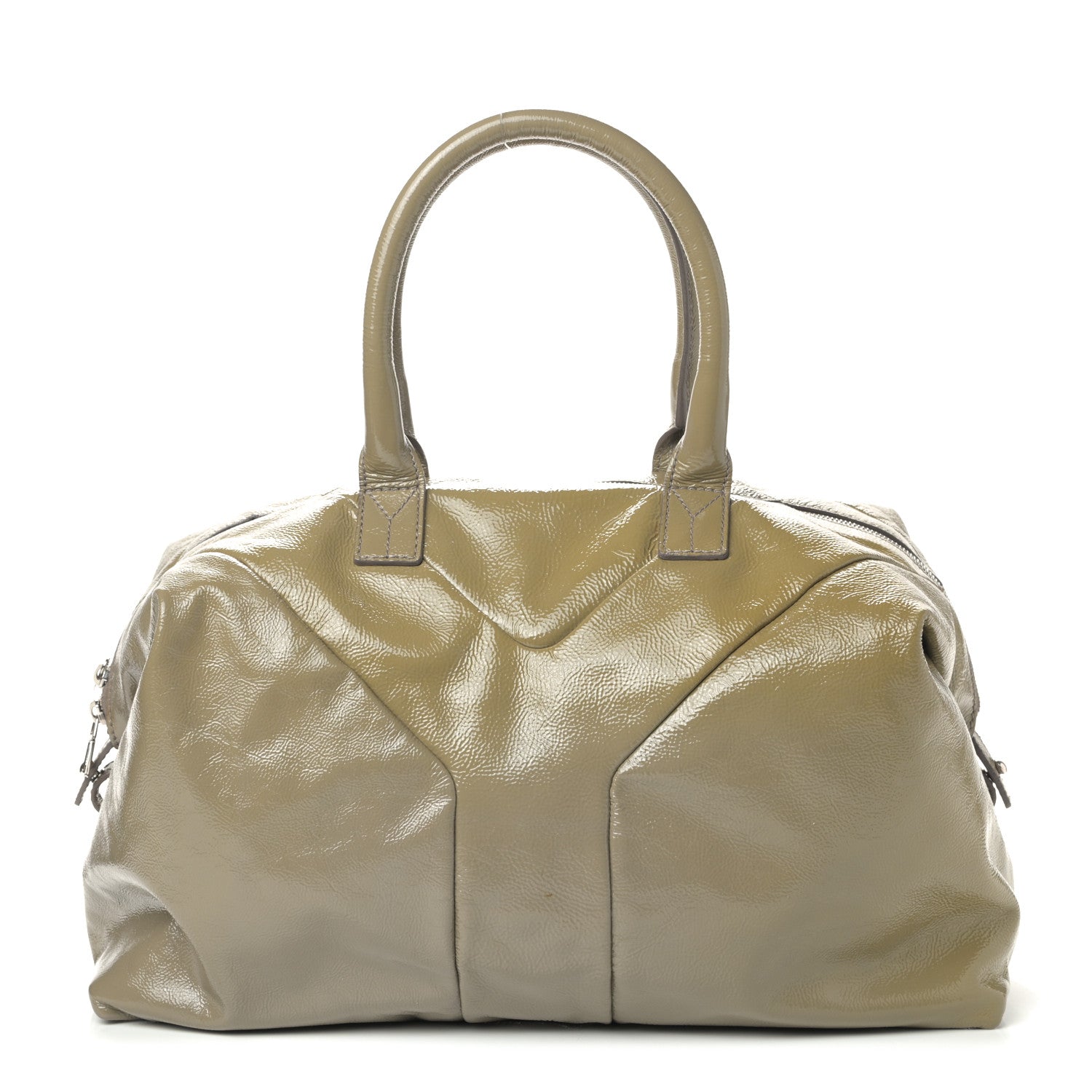 Saint Laurent Textured Patent Medium Easy Sac Taupe 1 of 13