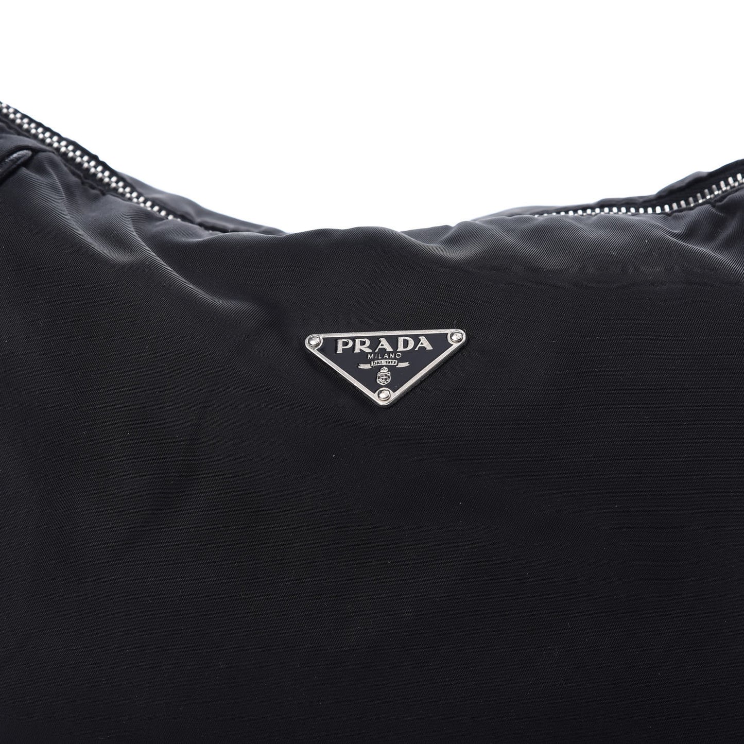 Tessuto Nylon Saffiano Hobo Black