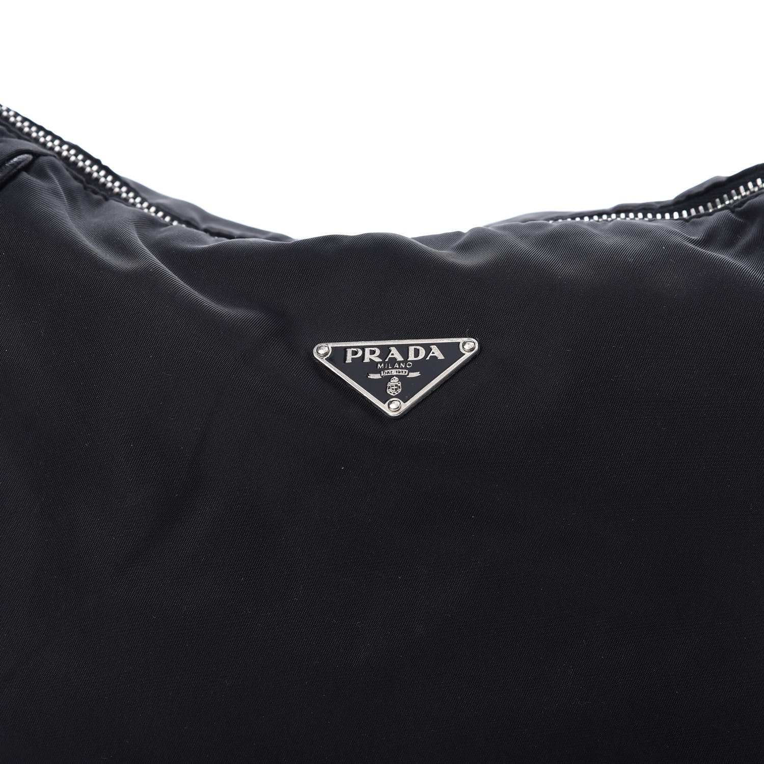 Prada Tessuto Nylon Saffiano Hobo Black 10 of 11