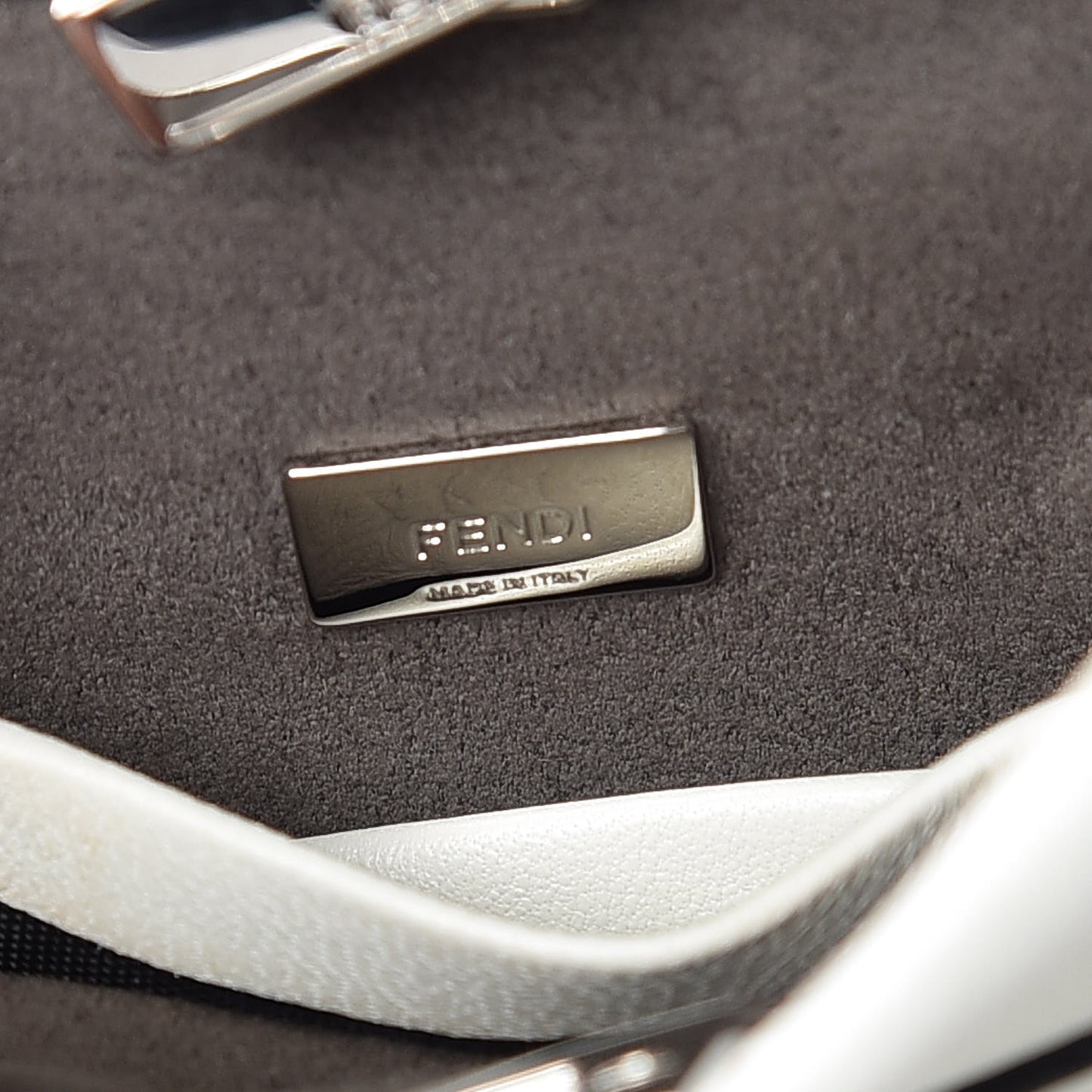 Shiny Nappa Micro Peekaboo Iconic Satchel White