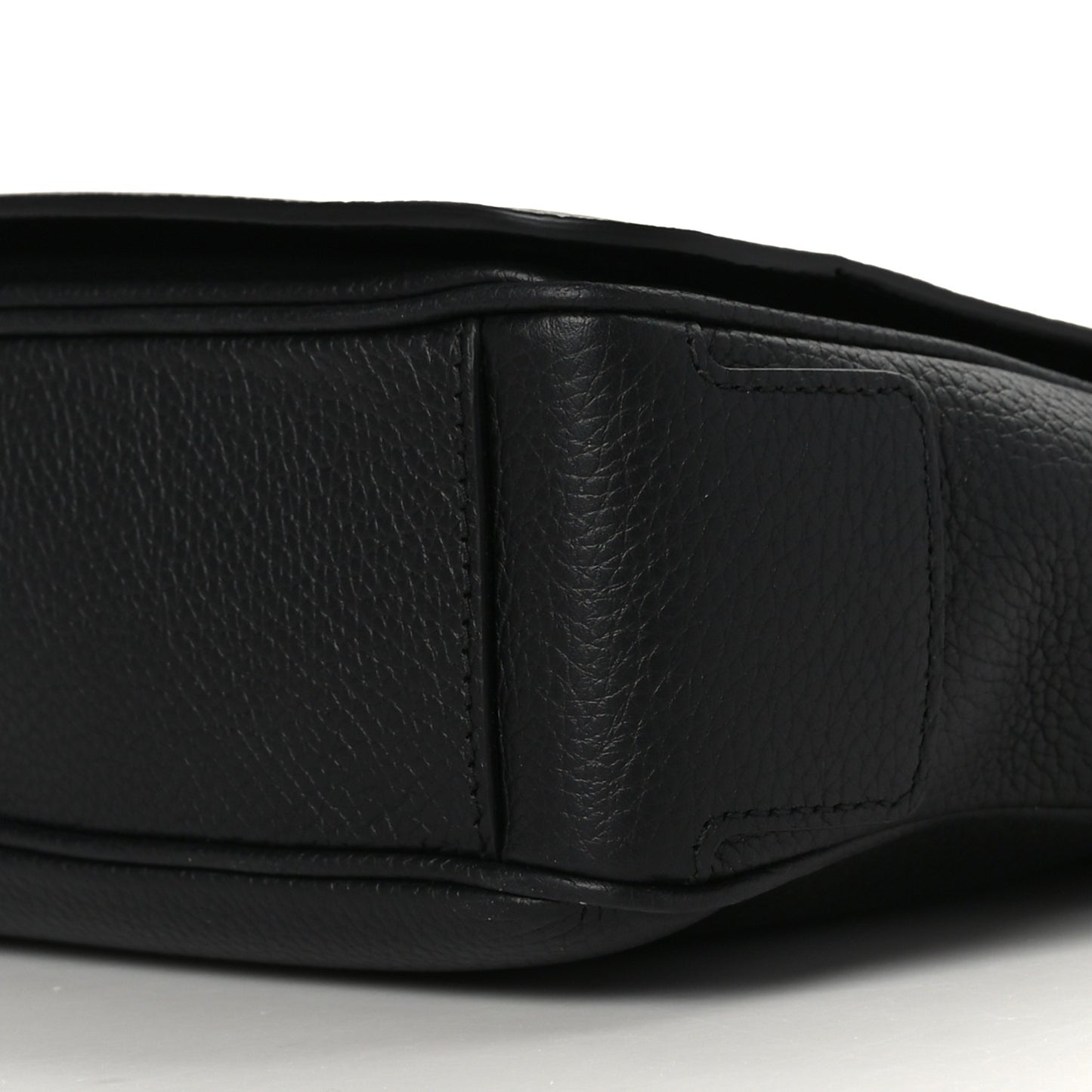 Calfskin Logo Messenger Black
