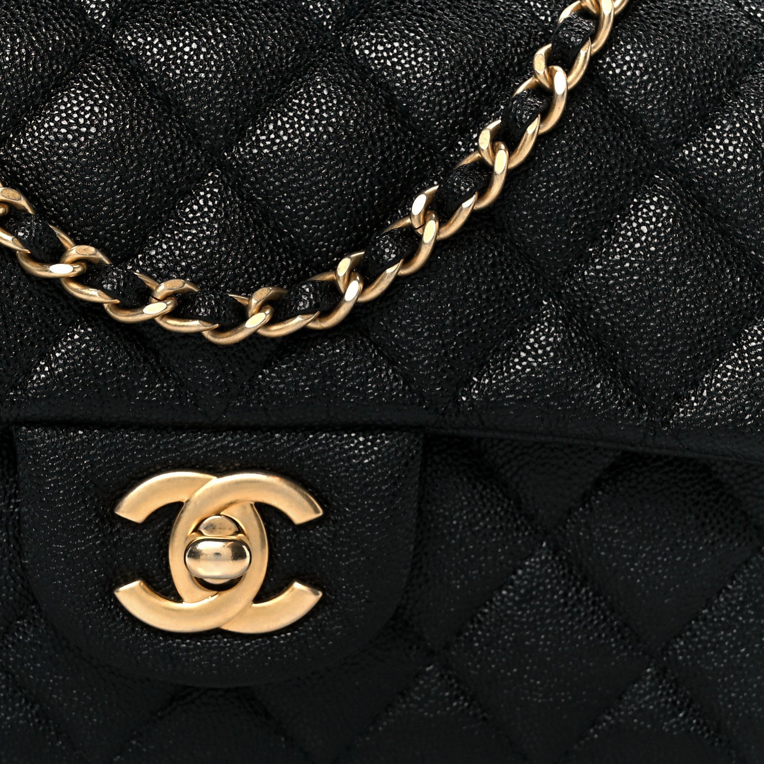 Chanel Caviar Quilted Mini Top Handle Rectangular Flap Black 9 of 12
